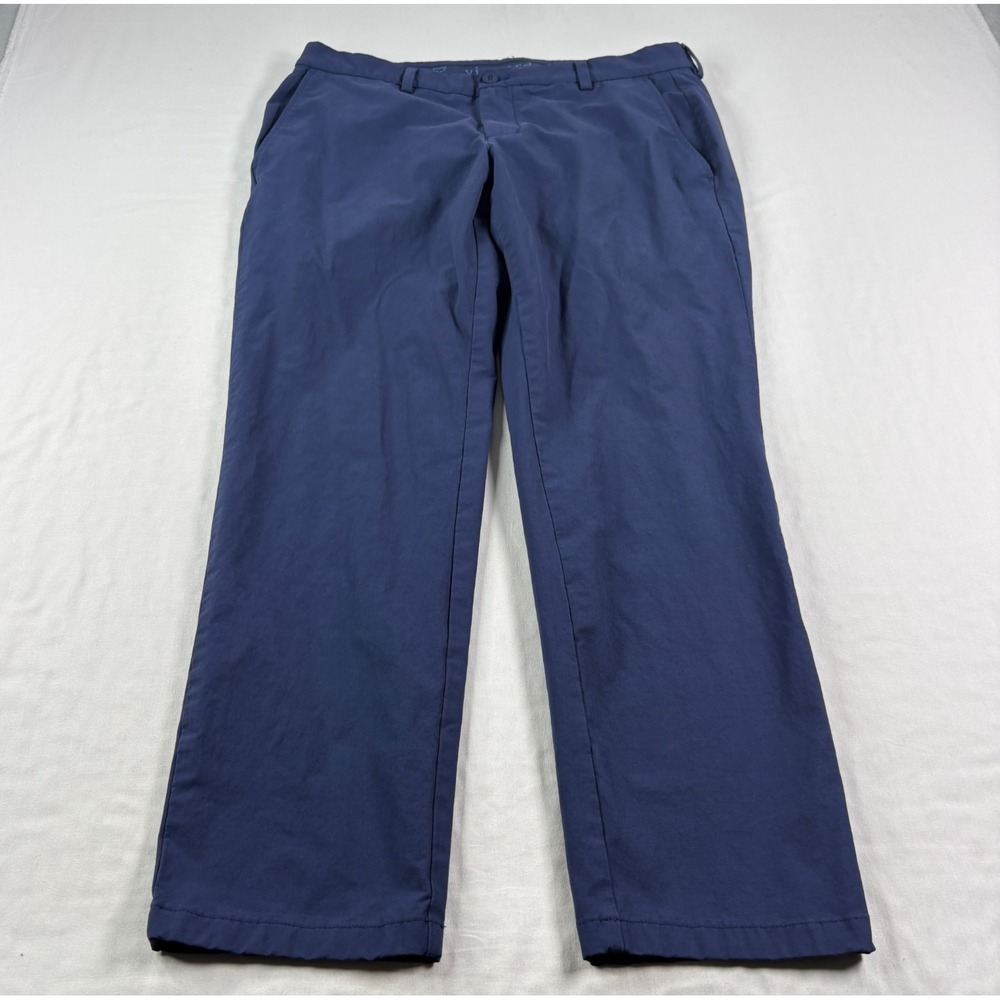 Vineyard Vines Pants Mens 36x29 Blue On The Go Chino Golf Preppy Stretch - Picture 3 of 11